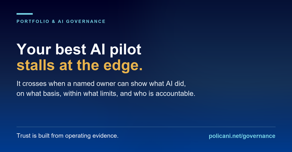 Enterprise AI trust is built through operating evidence, not tool novelty social preview