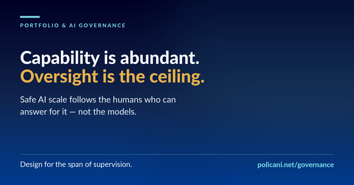 Capability is abundant. Oversight is the ceiling.