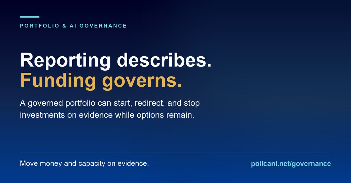 Portfolio governance is a funding-discipline problem, not a reporting problem social preview
